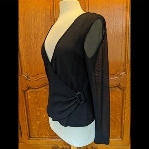 St. John Evening Wrap Front Dress Top